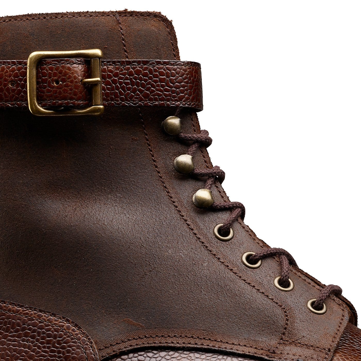 Aldershot Dark Brown Scotch Grain & Dark Brown Rough-Out Suede - Image 5