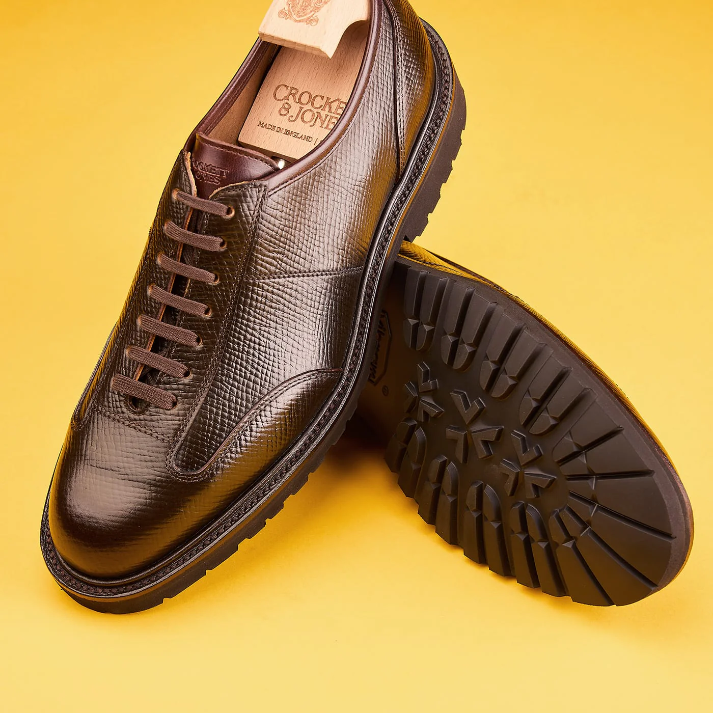 Bowland Dark Brown Hatch Grain Cordovan - Image 3