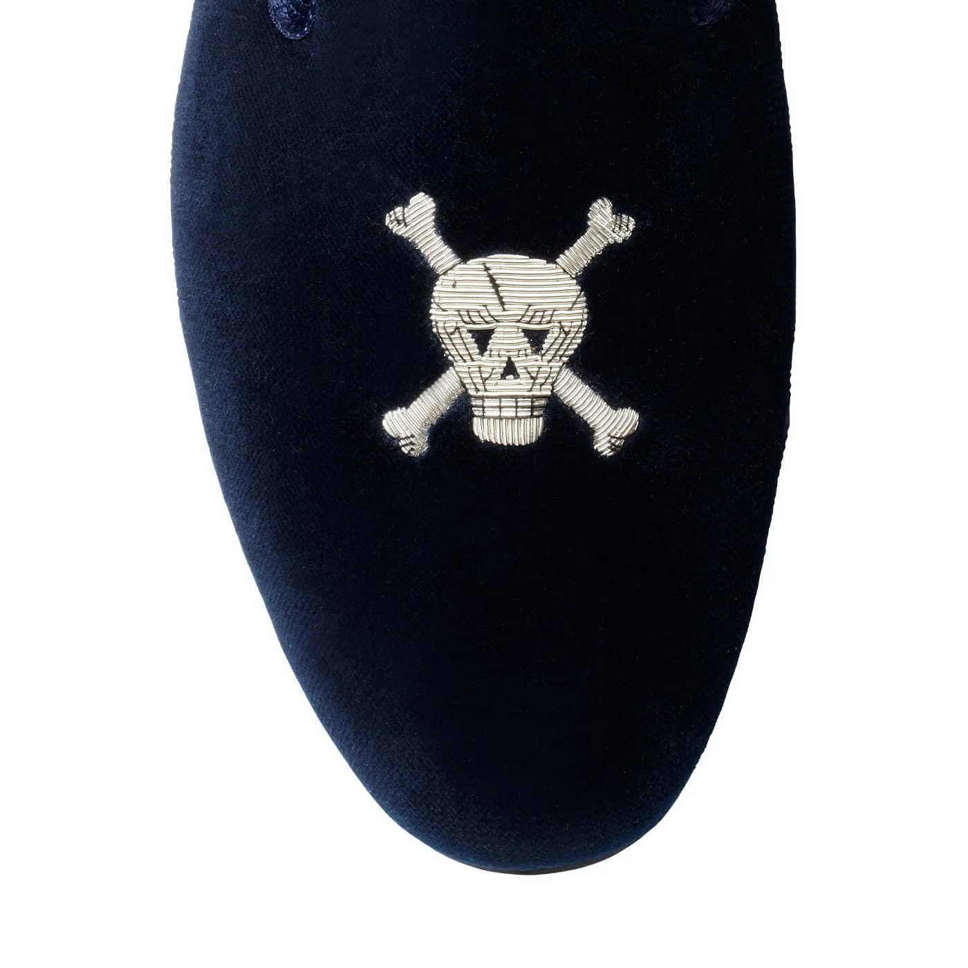 Skull & Crossbones Navy Velvet - Image 4