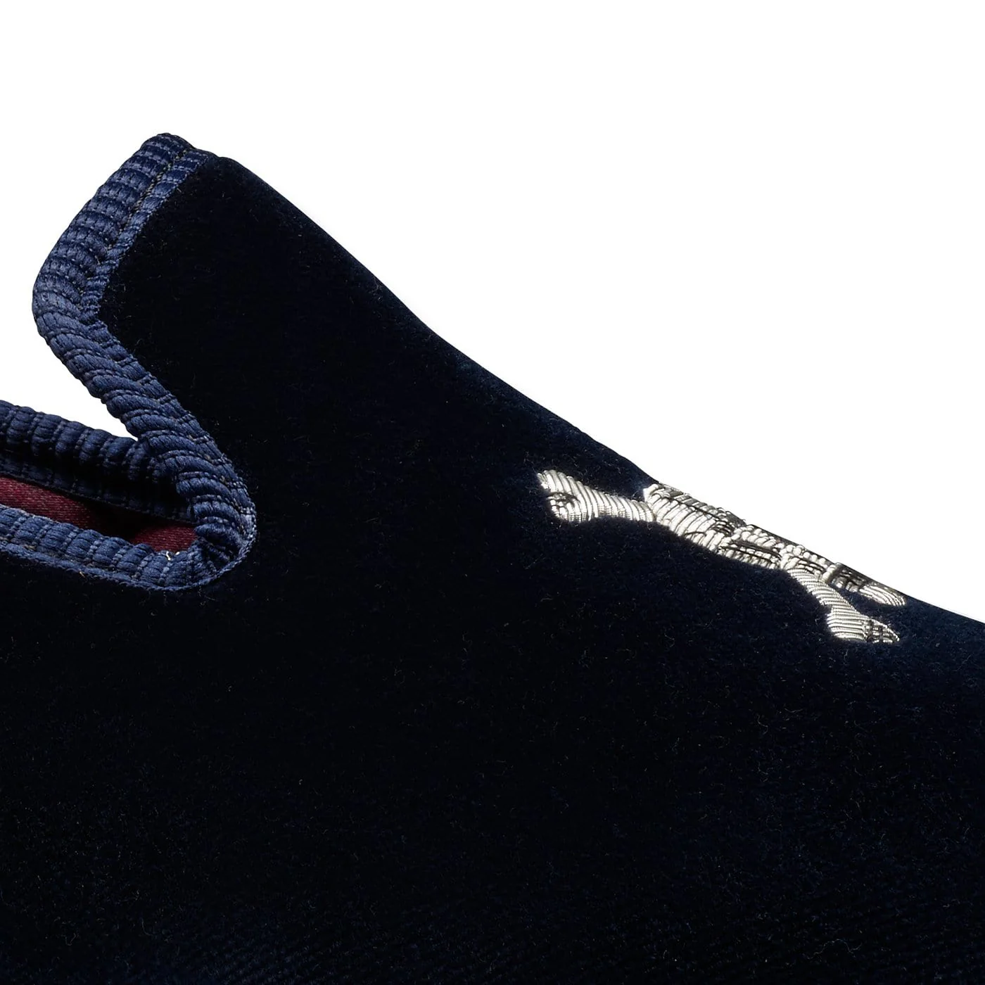 Skull & Crossbones Navy Velvet - Image 5