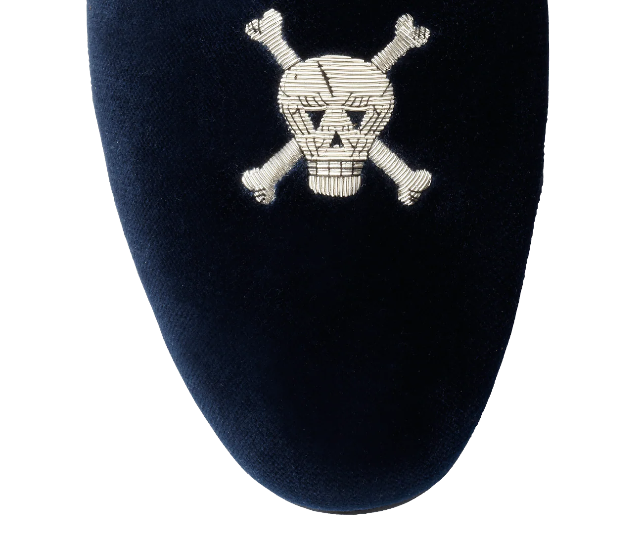 Skull & Crossbones Navy Velvet - Image 6